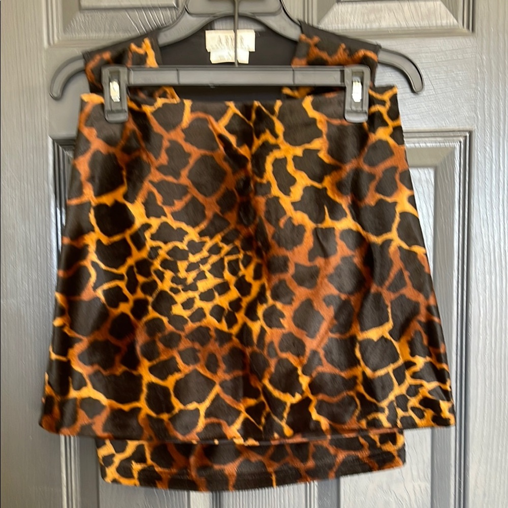 Y2K A.Byer  🦒 Animal Print Skirt & Top Set - Picture 9 of 9